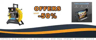 165ft 0.9in Pipe Inspection Camera 4500mAh Battery